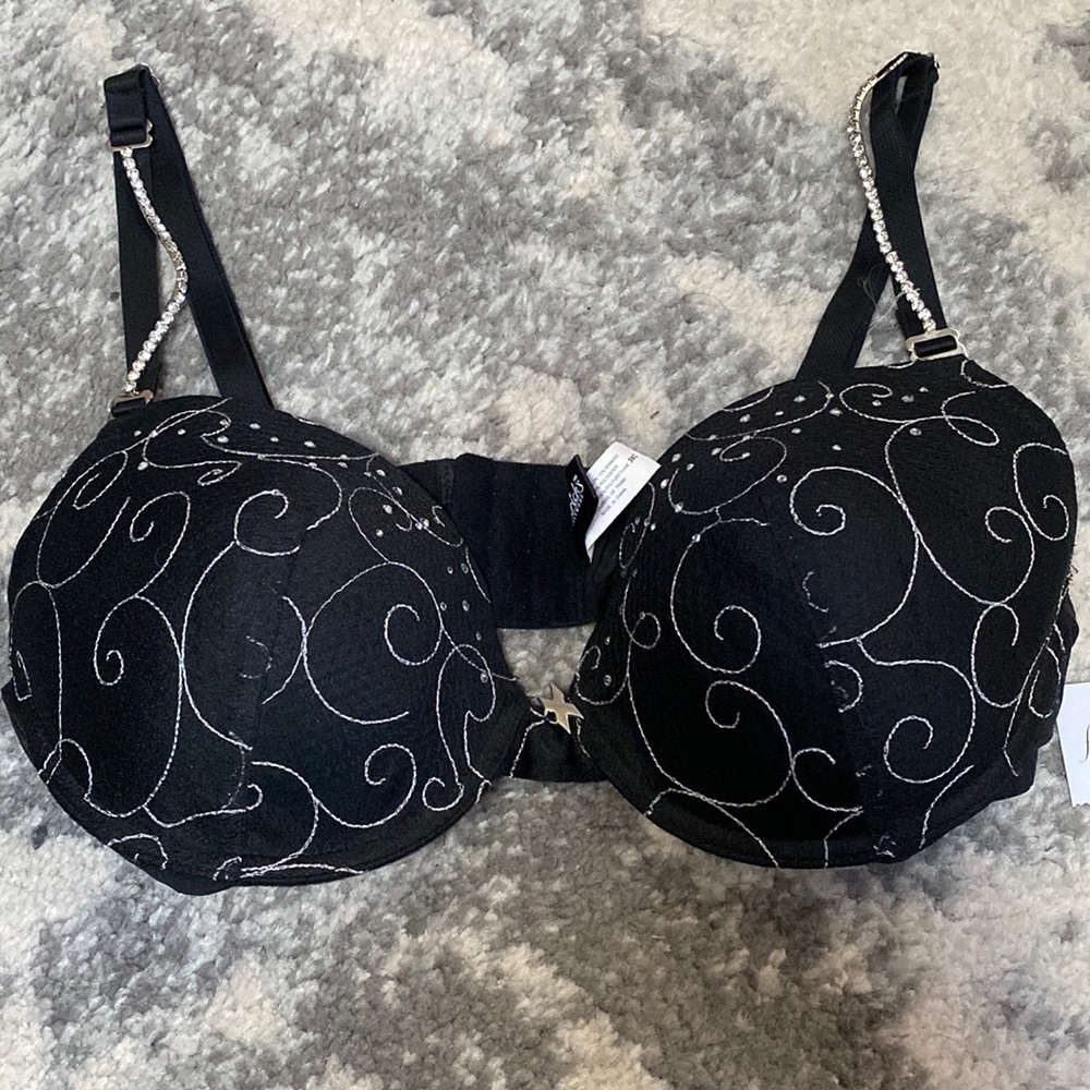 Sexy black and rhinestone bra from Fredrick’s- NWT